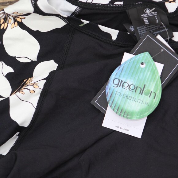 Volcom Inc Juniors Midnight Lily Long-Sleeve Rashguard O0312500 Black S - Picture 4 of 7